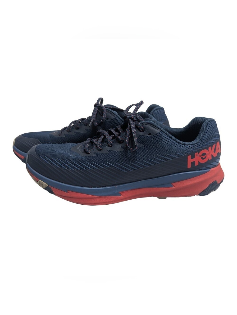 Hoka One One Torrent 2 Men Trail Running Shoes Navy Blue Red Size 12